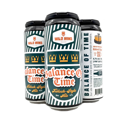 WILD MIND BALANCE OF TIME KOLSCH STYLE ALE 4pk 16oz. Cans