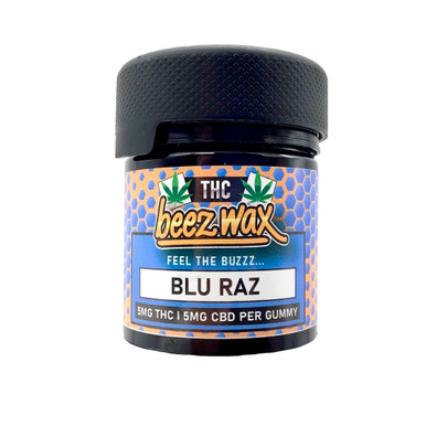 BUY THC BEEZWAX BLU RAZ GUMMIE HYBRID EACH | Fridley Liquor