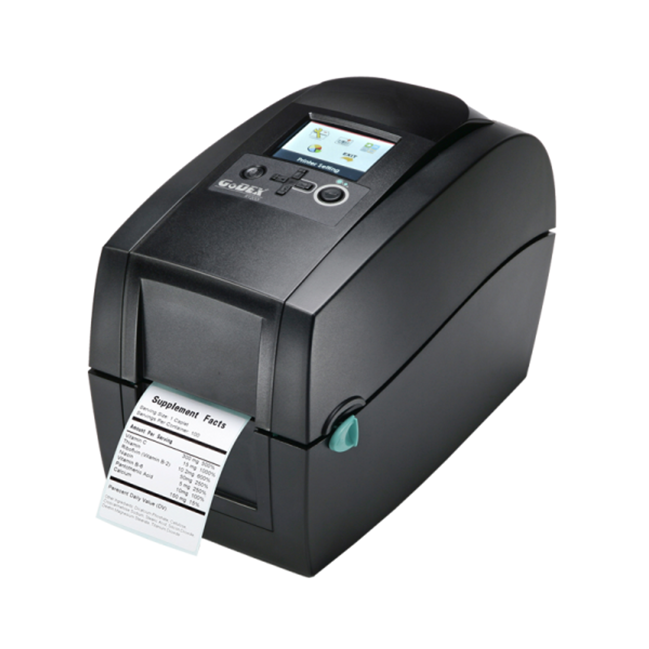 Godex RT200i 2" Thermal Transfer Barcode Printer with Color Display, 203 dpi,  ips