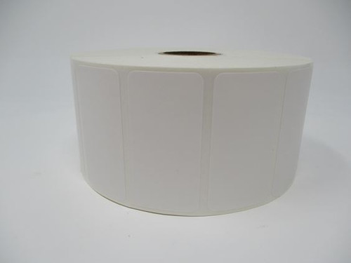 Brother BCS1A025051 | 2" x 1 White Die Cut Paper Thermal Transfer Labels 2300/Roll 4 Rolls/Case 1' Core Image 1