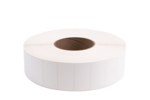 Brother BEM1B025051 | 2" x 1 White Die Cut Matte Polyester Thermal Transfer Labels 6215/Roll 4 Rolls/Case 3" Core