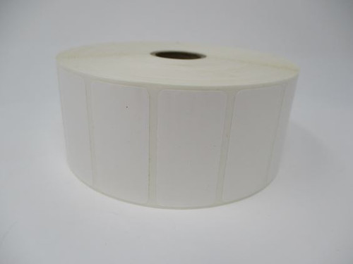 Brother BFS1B025051 | 2" x 1 White Die Cut Matte Polypropylene Thermal Transfer Labels 2750/Roll 4 Rolls/Case 1' Core