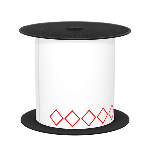 Brother BMSLT34GHS5V2 | 3" x 4.5 White Die Cut GHS 5 Diamonds Vinyl Thermal Transfer Labels 200/Roll 1' Core