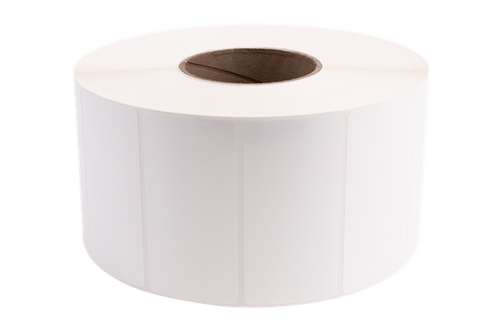 Brother BEM1B051102 | 4" x 2 White Die Cut Matte Polyester Thermal Transfer Labels 3290/Roll 4 Rolls/Case 3" Core