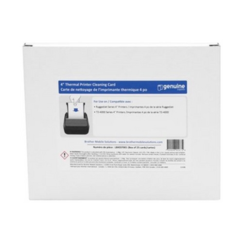 Brother LBX037001 | 4\" x 6\" Printhead Clearning Cards 25/Carton Image 1