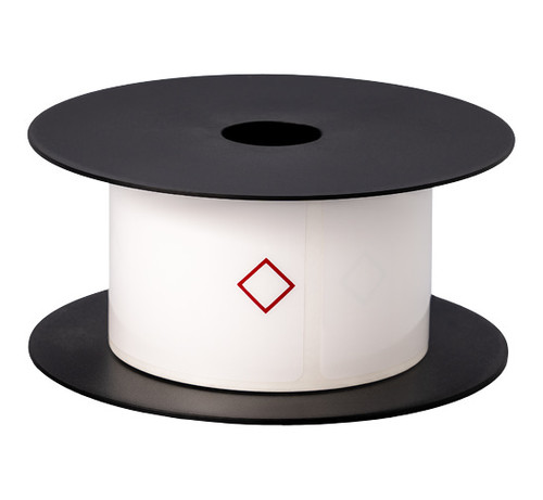 Brother BMSLT23GHS1V2 | 3" x 2 White Die Cut GHS 1 Diamond Vinyl Thermal Transfer Labels 250/Roll 1' Core