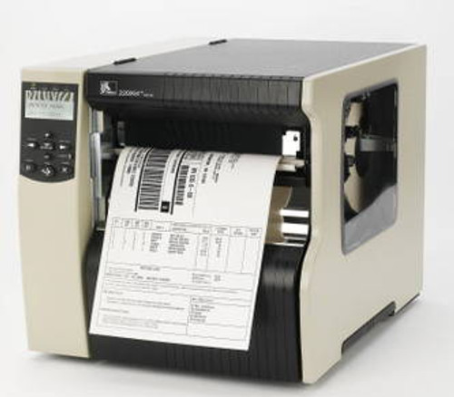 Zebra 220Xi4 8\" Wide 203 dpi, 10 ips Thermal Transfer Label Printer USB/Serial/Parallel/Cutter with Catch Tray | 220-801-00100 Image 1