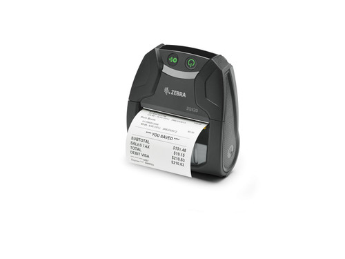 Zebra ZQ320  3" Wide 203 dpi, 4 ips Direct Thermal Label Printer BT4/RECEIPT/Outdoor | ZQ32-A0E04T0-00