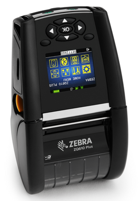 Zebra ZQ610 Plus 2\" Wide 203 dpi, 4.5 ips Direct Thermal Label Printer BT4/WiFi/Linered Platen/0.75\" Core | ZQ61-AUWA004-00 Image 1
