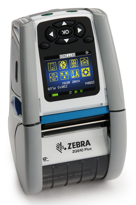 Zebra ZQ610 Plus-HC 2" Wide 203 dpi, 4.5 ips Direct Thermal Label Printer BT4/Linered Platen/0.75" Core/No Battery Pack | ZQ61-HUFA0D4-00 Image 1