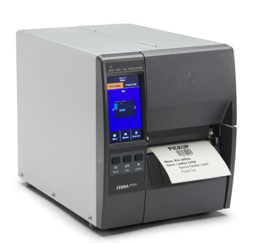 Zebra ZT231 4" Wide 203 dpi, 12 ips Thermal Transfer Label Printer USB/LAN/Serial/BTLE/Tear | ZT23142-T01000FZ Image 1