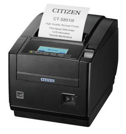 Citizen CT-S801IIIS3BTUBKP High Speed POS Printer | Thermal POS, CT-S800 Type III, Top Exit, USB + BT, BK Citizen CT-S801IIIS3BTUBKP High Speed POS Printer | Thermal POS, CT-S800 Type III, Top Exit, USB + BT, BK