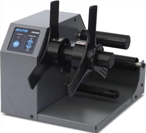 SATO RWG500 5" Wide Rewinder w/110/220V Auto-Switching Power Supply