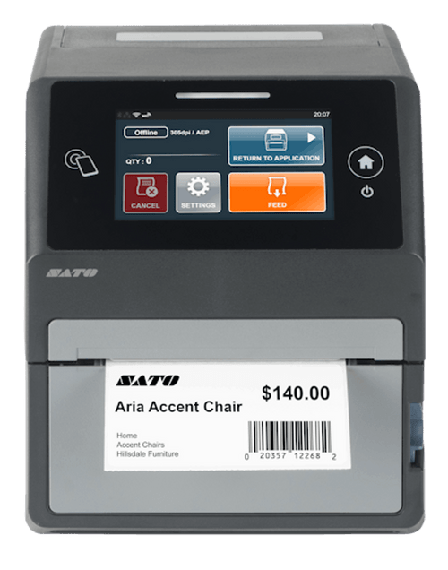 SATO CT4-LX  Desktop Thermal Barcode Printer - WWCT01041-WCN