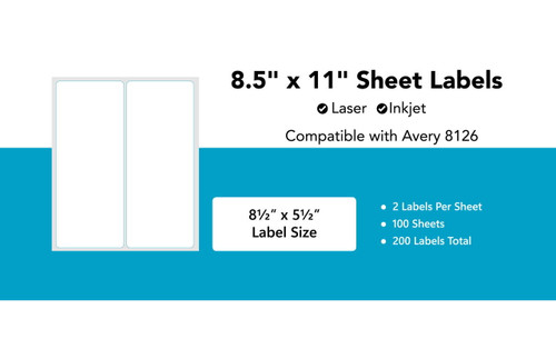 Avery 5167 Compatible Laser/Inkjet Sheet Labels - 1.75
