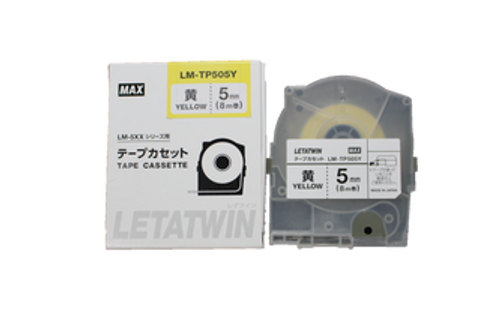 MAX Letatwin LM-TP505Y Yellow 5mm x 8m Polyester Label Tape | LM90171 MAX Letatwin LM-TP505Y Yellow 5mm x 8m Polyester Label Tape | LM90171