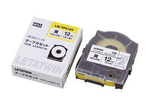 MAX Letatwin LM-TP512Y Yellow 12mm x 8m Polyester Label Tape | LM90177 MAX Letatwin LM-TP512Y Yellow 12mm x 8m Polyester Label Tape | LM90177