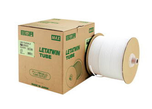 MAX Letatwin LM-TU434L2 L Tube 3.4mm x 250m Vinyl PVC Drum Roll | LM90603 MAX Letatwin LM-TU434L2 L Tube 3.4mm x 250m Vinyl PVC Drum Roll | LM90603