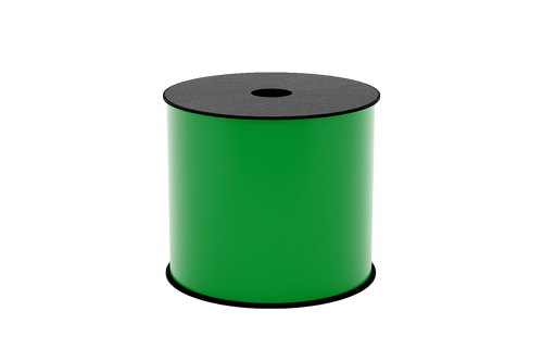 Green Industrial Grade 4��� x 150Ft Continuous Thermal Transfer Printable 3mil Glossy Vinyl Label Tape - 1��� Core