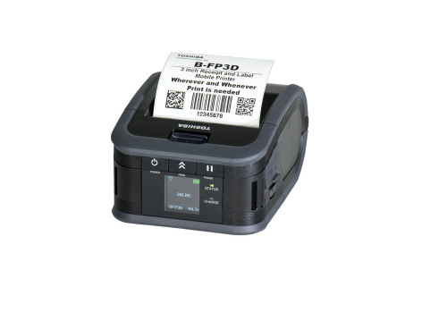 Toshiba B-FP3D Plus 3" Wide Portable Label & Receipt Printer with Peel-Off / Bluetooth | B-FP3D-GH30-QM-R