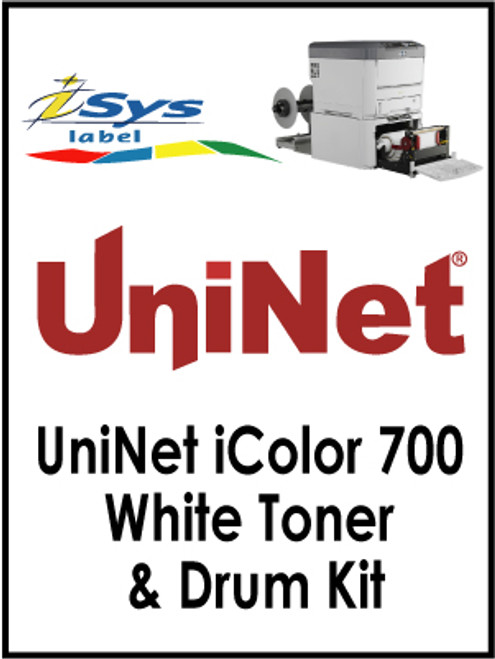 iColor 700 Fluorescent White toner and drum cartridge kit, STD yield Image 1