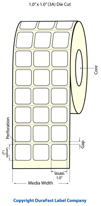 TM-C3500 1" x 1" (3A) Chemical Label 2880/Roll Image 1