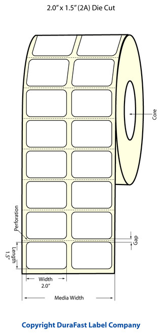 TM-C3500 2" x 1.5" (2A) Chemical Label 1320/Roll Image 1