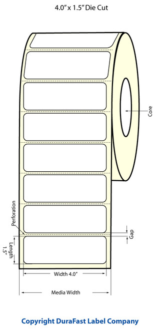 TM-C3500 4" x 1.5" (1A) Chemical Label 650/Roll Image 1