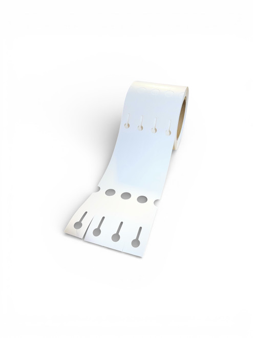 Thermal Transfer 20mm x 150mm White Plastic Plant Labels Wrap Around Tree Tags For Gardening Use 2000/Roll - 3in Core - 5 UP