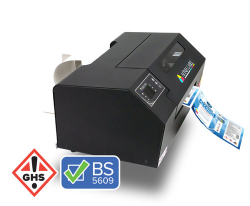 Afinia F502 Fan Fold Color Label Printer with Pigment Inks for GHS BS5609 Chemical Labels