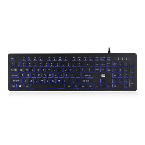 Adesso AKB-139EB | 2X Large Print Illuminated USB Keyboard