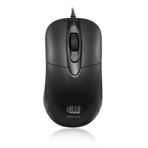 Adesso IMOUSEW4 | WATERPROOF ANTIMICROBIAL BLACK USB MOUSE ADE-IMOUSEW4 DurafastLabel.ca