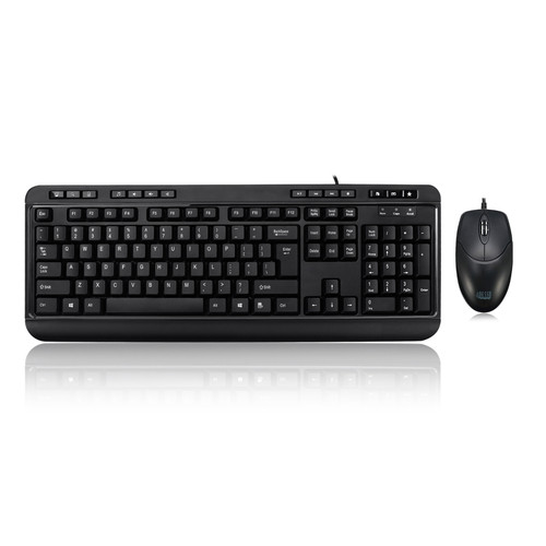Adesso AKB-132CB | Antimicrobial Multimedia Desktop Keyboard and Mouse Combo
