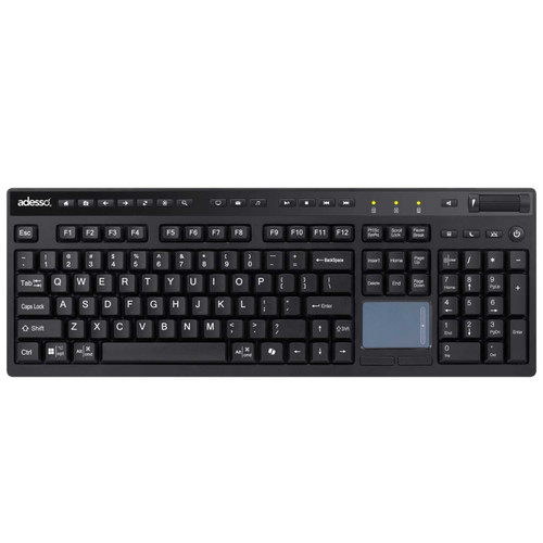 Adesso WKB-4450UB | 2.4GHz Wireless Desktop Touchpad Keyboard ADE-WKB-4450UB DurafastLabel.ca
