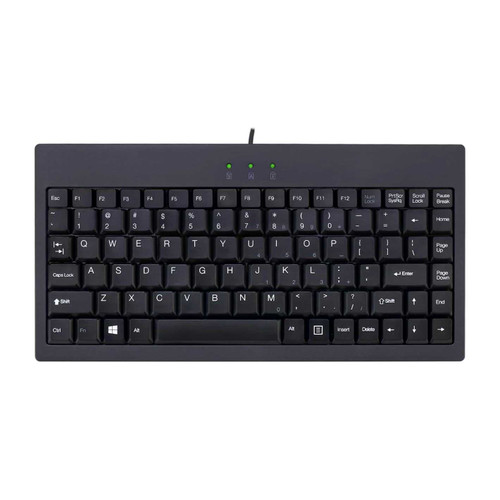 Adesso AKB-110B | Mini USB keyboard w/PS/2 adaptor ADE-AKB-110B DurafastLabel.ca