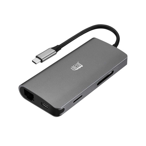 Adesso AUH-4030 | 8-in-1 USB-C Multiport Docking Station ADE-AUH-4030 DurafastLabel.ca