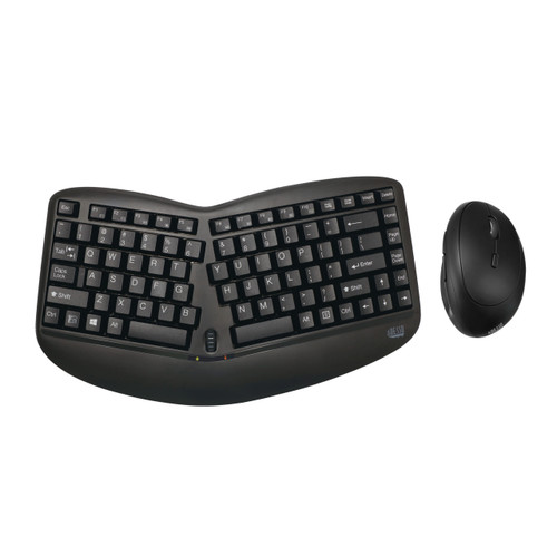 Adesso WKB-1150CB | WIRELESS ERGO MINI KEYBOARD&MOUSE COMBO