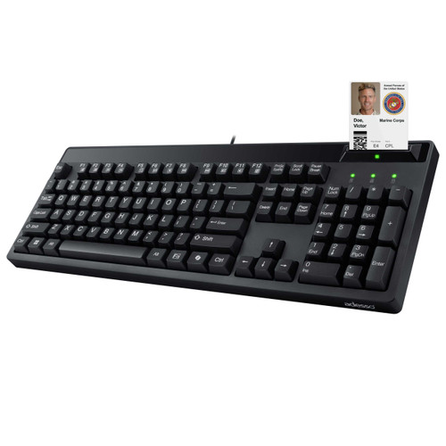 Adesso EASYTOUCH-130SB | Full Sized Wired Mechanical Keyboard With Smart Card Reader ADE-EASYTOUCH-130SB DurafastLabel.ca