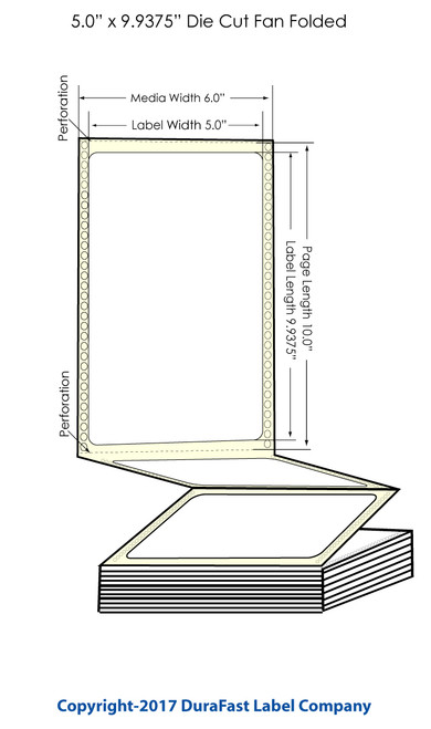 GP-C831 5" x 9.9375" Matte BOPP Labels - 800/Carton Image 1