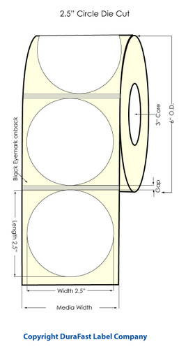 TM-C7500G 2.5\" Circle Silver Polyester Label 900/Roll Image 1