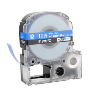 212WLPX 1/2\" Blue Glossy Polyester Label PX Tape Image 1