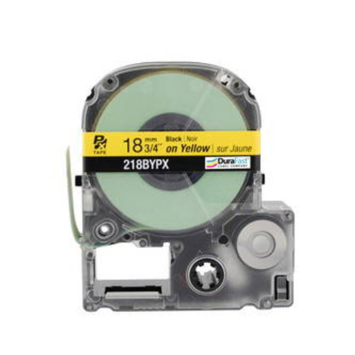218BYPX 3/4\" Yellow Glossy Polyester Label PX Tape Image 2