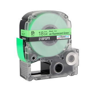 218FGPX 3/4\" Green Glossy Flourescent Label PX Tape Image 1