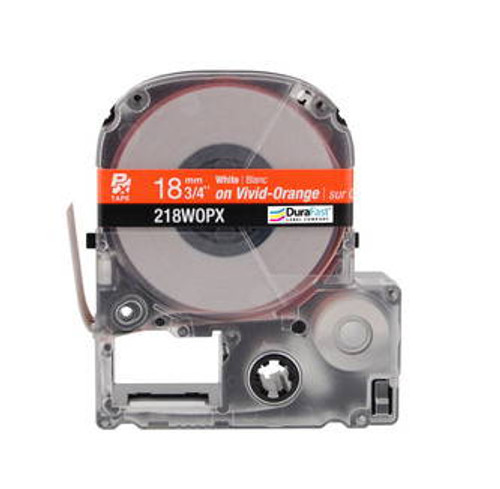 218WOPX 3/4\" Orange Glossy Polyester Label PX Tape Image 2