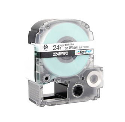 224BWPX 1\" White Glossy Polyester Label PX Tape Image 1