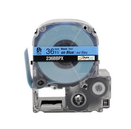 236BBPX 1 1/2\" Blue Glossy Polyester Label PX Tape Image 2
