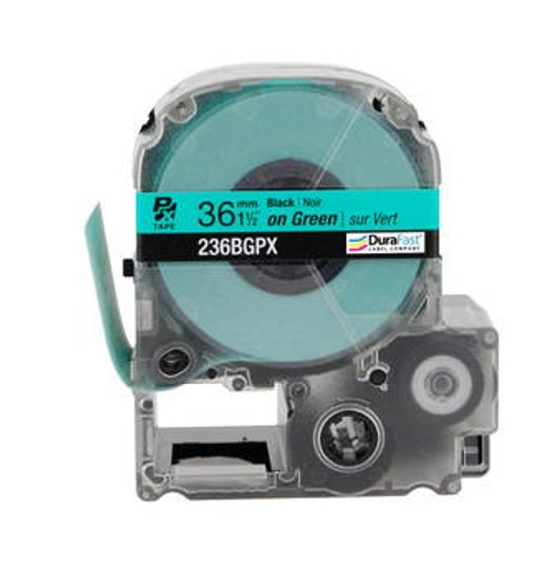 236BGPX 1 1/2\" Green Glossy Polyester Label PX Tape Image 2
