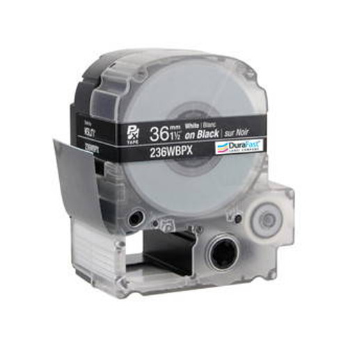 236WBPX 1 1/2\" Black Glossy Polyester Label PX Tape Image 1