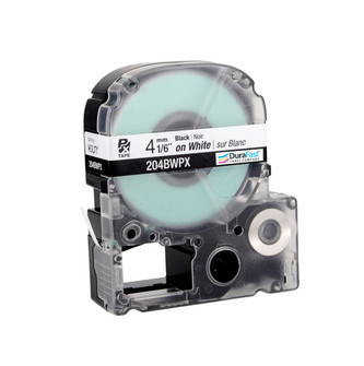 204BWPX 1/6\" White Glossy Polyester Label PX Tape Image 1