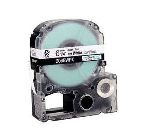 206BWPX 1/4\" White Glossy Polyester Label PX Tape Image 1